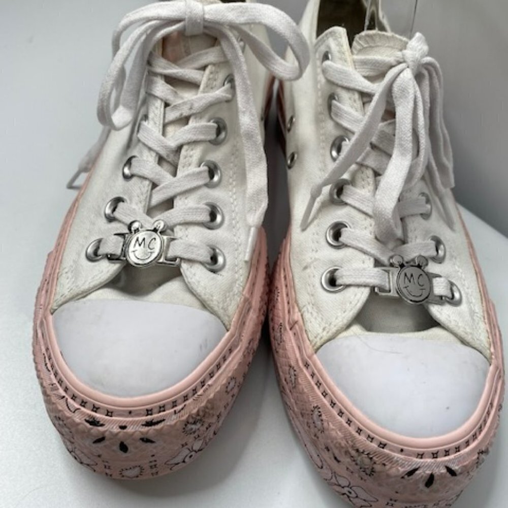 Converse X Miley Cyrus Chuck Taylor‎ Womans All Star Lift SZ 8 PINK WHT 562236C